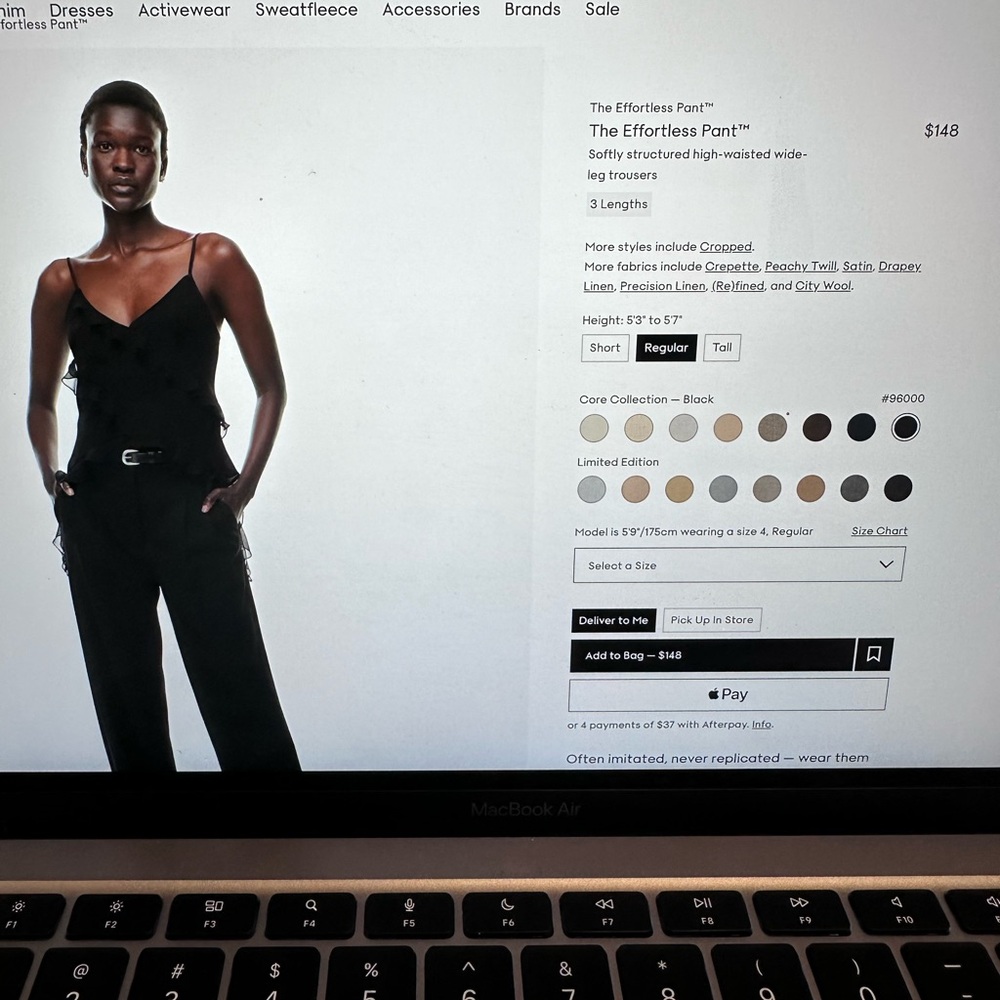 Aritzia Effortless Pants - Black